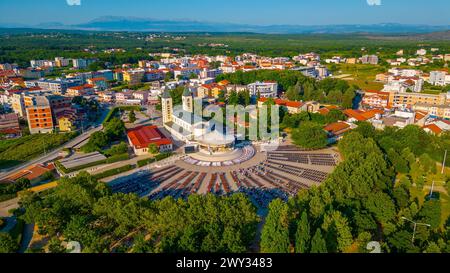 Aerial view of Medjugorje pilgrimage site in Bosnia and Herzegovina Stock Photo