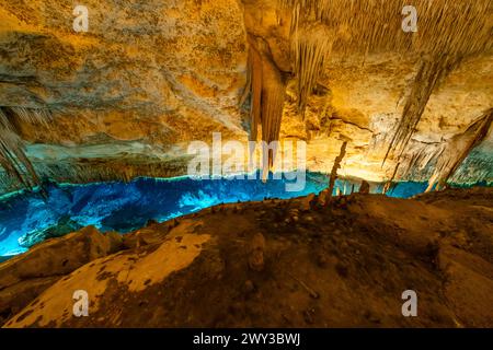 Amazing photos of Drach Caves in Mallorca, Spain Stock Photo