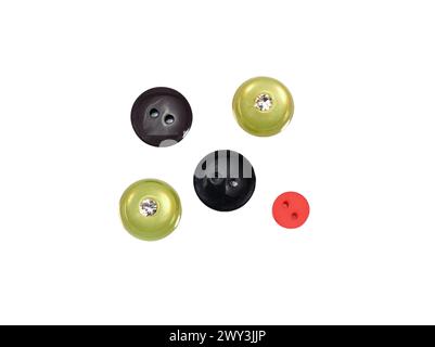 large plastic clothes button isolated on white background Stock Photo