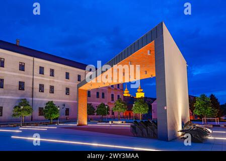 Sunset view of the pedestrian street in the old town of Osijek, Croatia Stock Photo