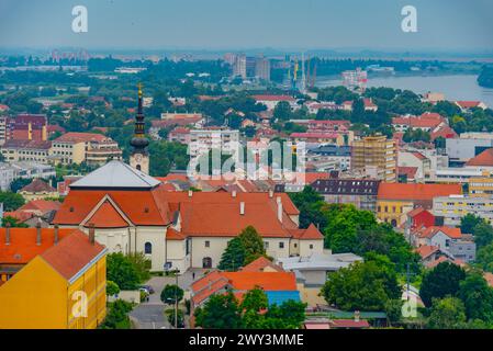 Aerial view of Croatian town Vukovar Stock Photo