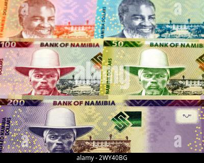 Namibian money - dollar a business background Stock Photo