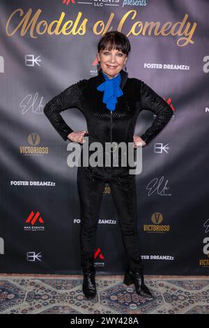 Beverly Hills, USA. 03rd Apr, 2024. Comedian Christine Peake attends Max Events Presents 'Eugenia Kuzmina's Models Of Comedy Show For Foster Dreamzzz' at SIXTY Beverly Hills, Los Angeles, CA, April 3rd, 2024 Credit: Eugene Powers/Alamy Live News Stock Photo