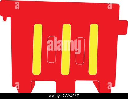 Concrete road divider icon vector illustration symbol design Stock Vector