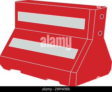 Concrete road divider icon vector illustration symbol design Stock Vector