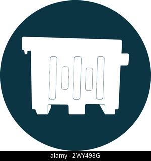 Concrete road divider icon vector illustration symbol design Stock Vector