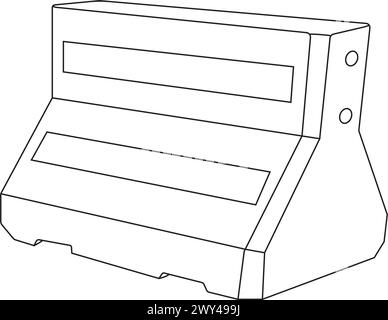 Concrete road divider icon vector illustration symbol design Stock Vector