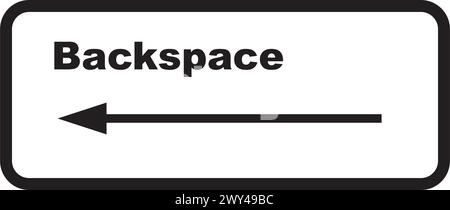 Backspace button icon vector illustration symbol design Stock Vector