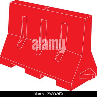 Concrete road divider icon vector illustration symbol design Stock Vector