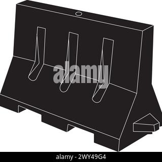 Concrete road divider icon vector illustration symbol design Stock Vector