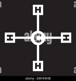 Methane molecule icon vector illustration symbol design Stock Vector