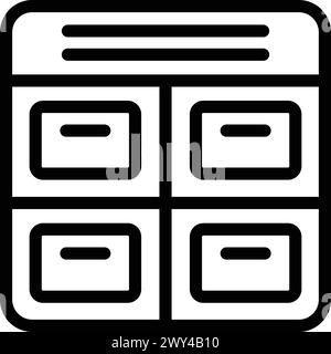 Postal parcel locker icon outline vector. Automated post box. Self service collection Stock Vector