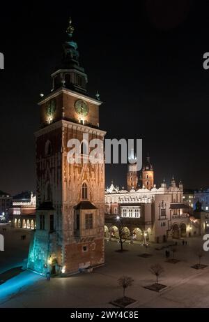 Town hall Tower, Wieza Ratuszowa, Main Market Square, Krakow, Poland Stock Photo