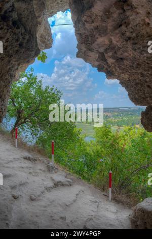 View of Tipova monastery in Moldova Stock Photo