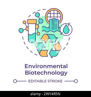 Environmental biotechnology multi color concept icon Stock Vector
