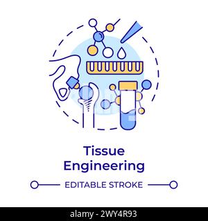Tissue engineering multi color concept icon Stock Vector