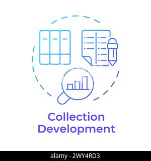 Collection development blue gradient concept icon Stock Vector