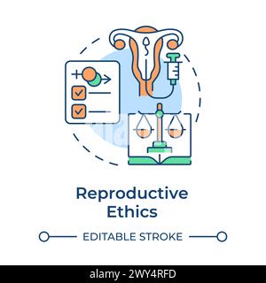 Reproductive ethics multi color concept icon Stock Vector
