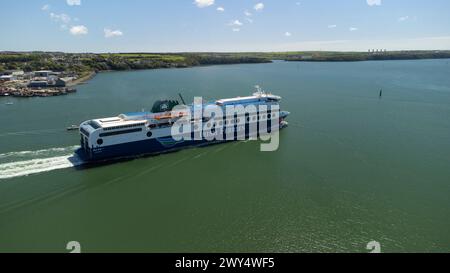 Irish Ferry, sailing from Pembroke dock, Pembrokeshire, Wales,UK Stock Photo