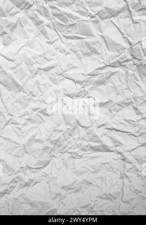 Top View of Crumpled Paper Texture for Abstract Background Stock Photo