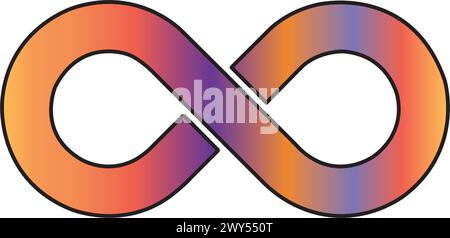 Infinity icon vector illustration symbol design. Stock Vector