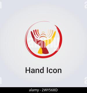 Hands Icon Spirituality Help Solidarity Compassion Care Love Prayer Logo Multiple Colors Diversity Stock Vector