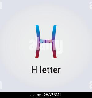H Letter Icon Design Single Isolated Logo Design Brand Corporate Identity Rainbow Colors Editable Template Vector Monogram Emblem Illustration Brand Stock Vector