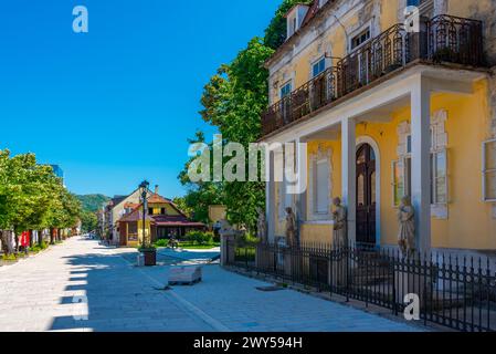 Djukanovic house in the old town of Cetinje, Montenegro Stock Photo