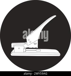Paper hole puncher icon vector design template Stock Vector