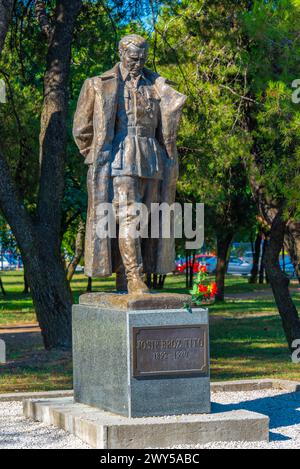 Statue of Josip Broz Tito in podgorica, Montenegro Stock Photo