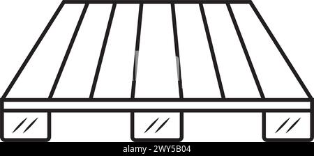 Wooden pallet vector icon. illustration design logo template. Stock Vector