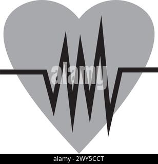 Pulse logo design, vector illustration template Stock Vector