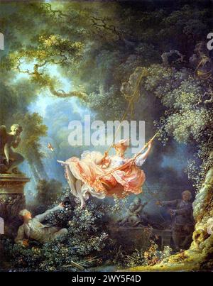 The Swing (French: L'escarpolette), 1767, Wallace Collection, London Jean-Honoré Fragonard Stock Photo