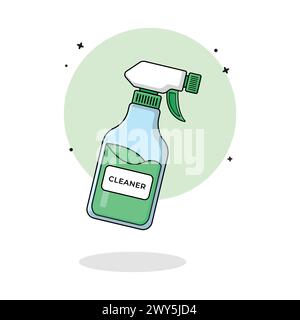 Multisurface Cleaner Spray Vector Illustration. Cleaning Products Concept Design Stock Vector