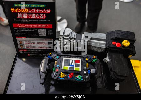 Suzuka Circuit, Mie, Japan. 4.April.2024; Lego Mercedes F1 car during Formula One Japanese Grand Prix Stock Photo