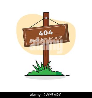 Error 404 Concepts Vector Illustration for Landing Page Stock Vector