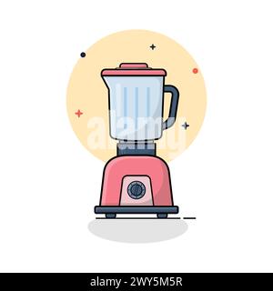 Kitchen Blender Vector Illustration. Kitchen Equipment Concept Stock Vector