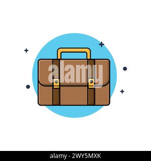 Business Suitcase Vector Illustration. business object concept Stock Vector