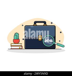 Search for Job Concept Vector Illustration Stock Vector