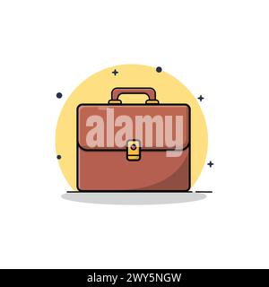 Office Bag Vector Illustration. Business Object Concept Stock Vector
