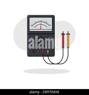 Analog Voltmeter Vector Illustration Stock Vector