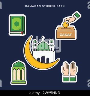 Ramadan Vector Special Sticker Collection Stock Vector