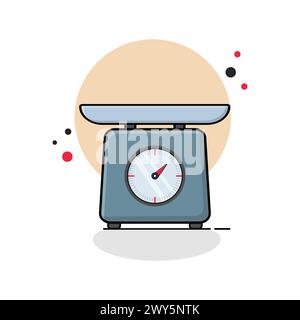Mechanical Table Scale Vector Illustration Stock Vector