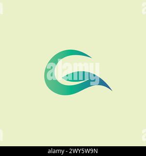 G Leaf Eco Logo Design. G Icon vector Stock Vector
