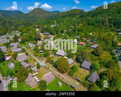 Panorama view of Baia Mare Village Museum in Romania Stock Photo