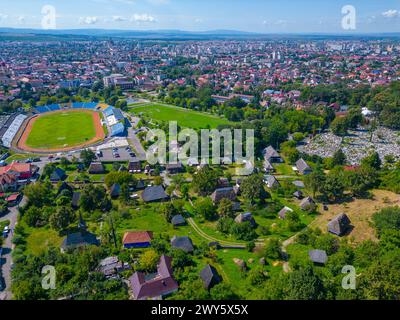 Panorama view of Baia Mare Village Museum in Romania Stock Photo