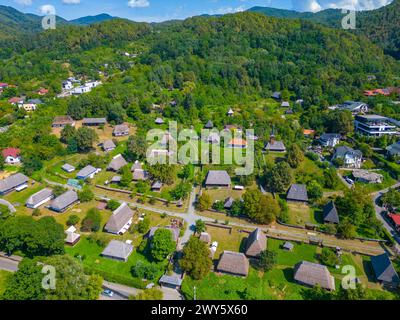 Panorama view of Baia Mare Village Museum in Romania Stock Photo