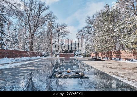 Almaty, Kazakhstan - March 15, 2024: Memorial of Glory in park named ...