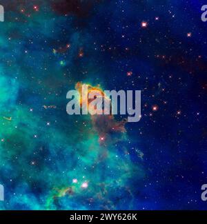Star Cluster NGC 2074 in the Large Magellanic Cloud. A small portion of ...