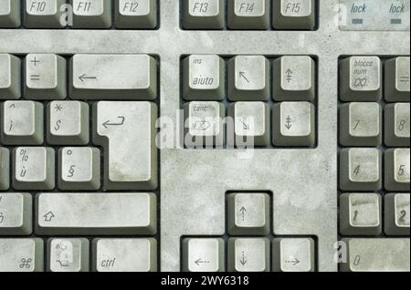 vintage dirty computer keyboard Stock Photo